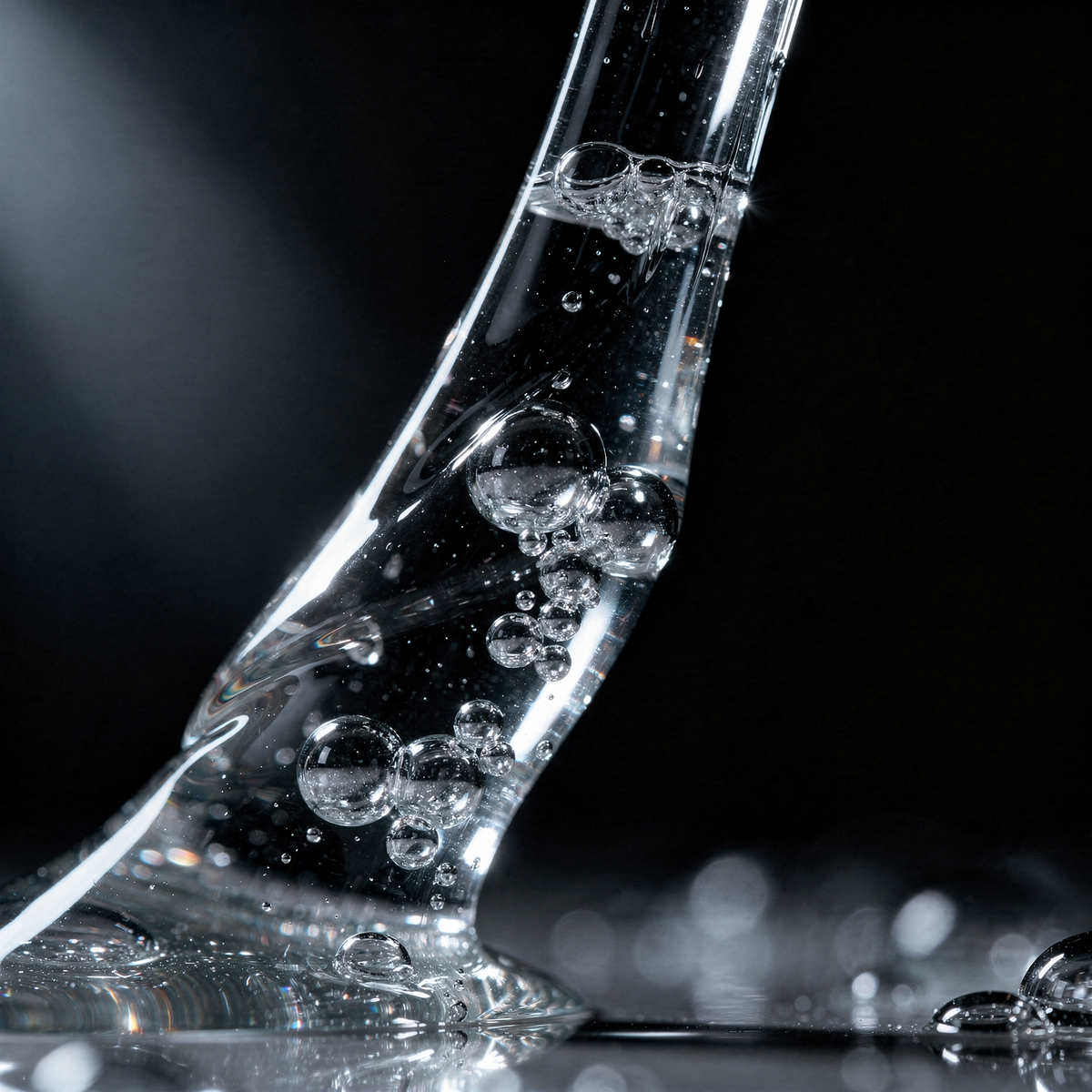 Clear hyaluronic acid gel ribbon